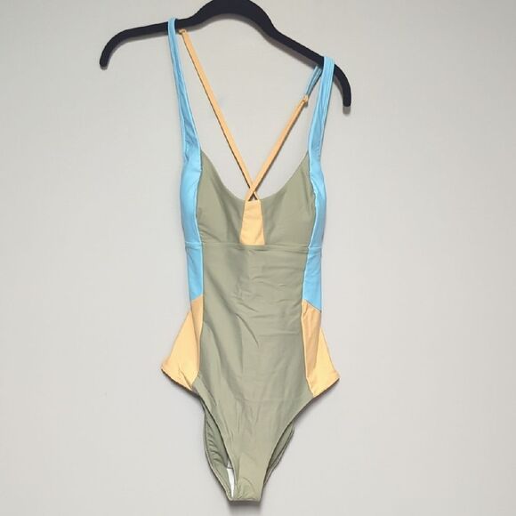 Prana Other - NWT Prana Green and Blue One Piece Swimwear with High-Leg Cut